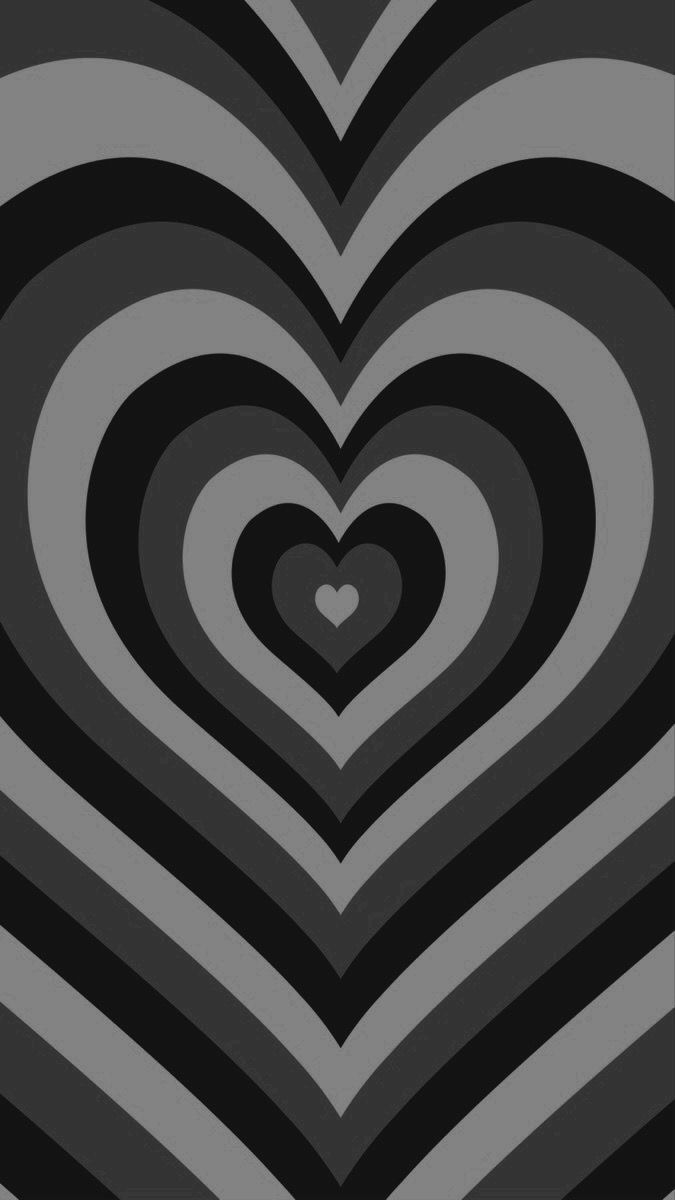 A black and white heart shaped pattern - Heart, black heart