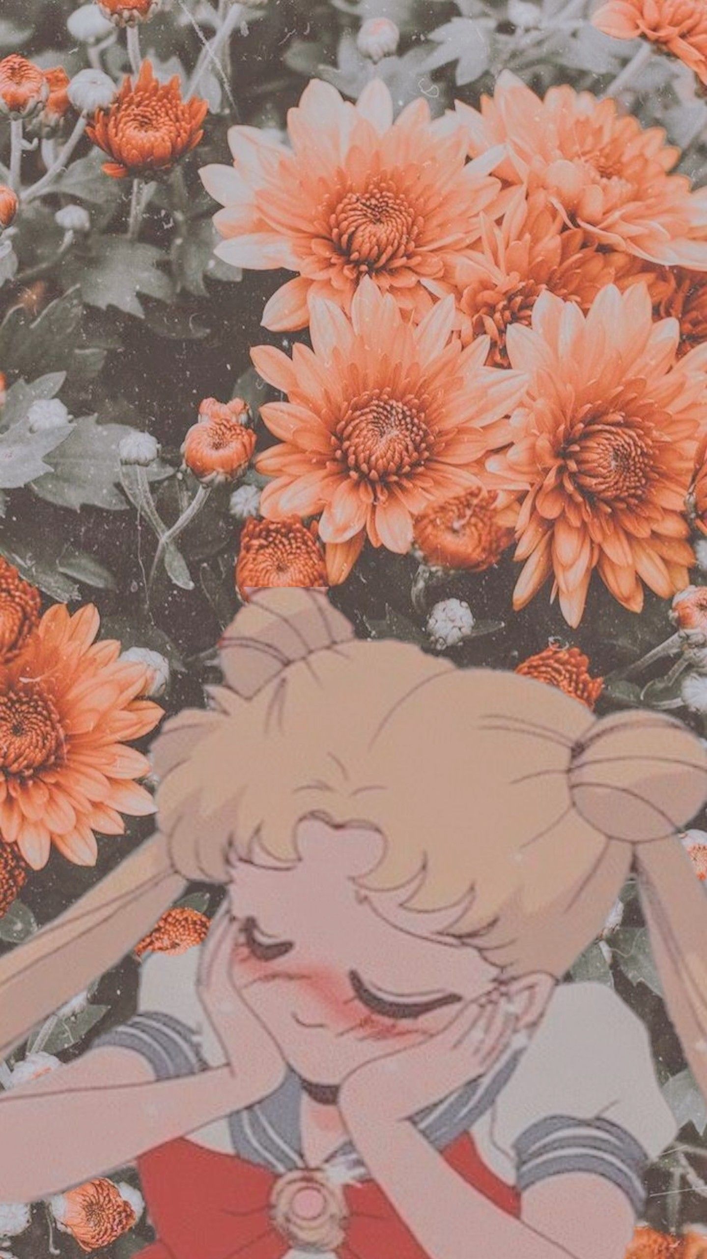 sailor #moon #anime #love #orange #pink #flowers #edit #wallpaper. Papel de parede da sailor moon, Sailor moon, Planos de fundo