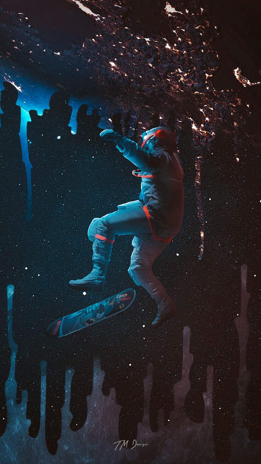 A person on skateboard in space - Skate, skater