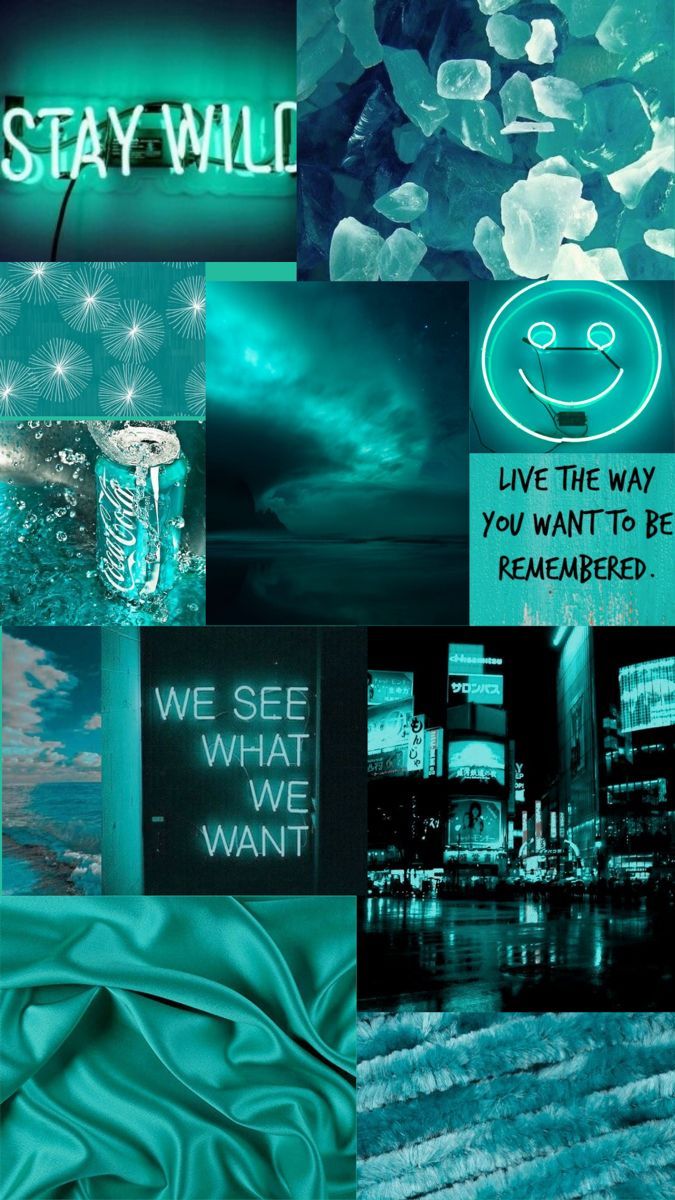 Aesthetic background teal color for phone - Turquoise