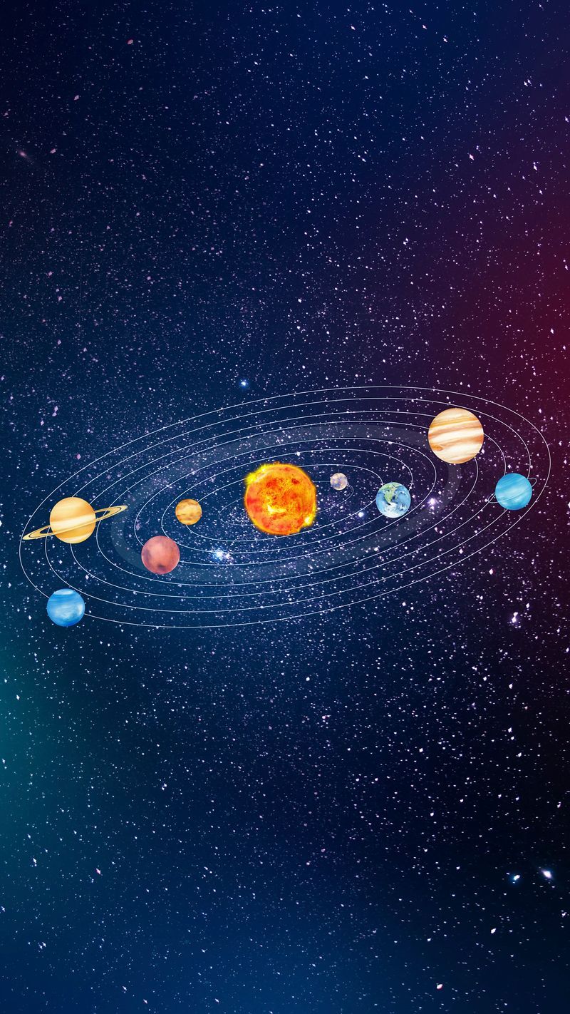 IPhone wallpaper of the solar system - Planet