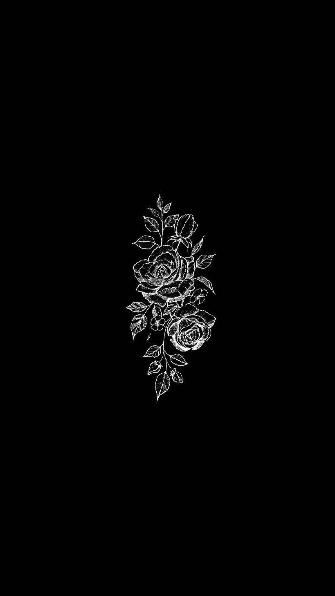 A black and white image of flowers - Profile picture