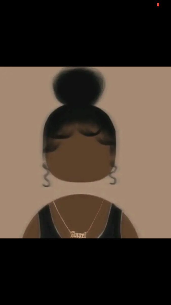 Black girl with a bun and nameplate necklace - Profile picture