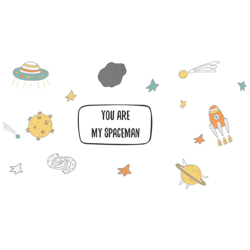 You are my spaceman - Doodle illustration - Positivity