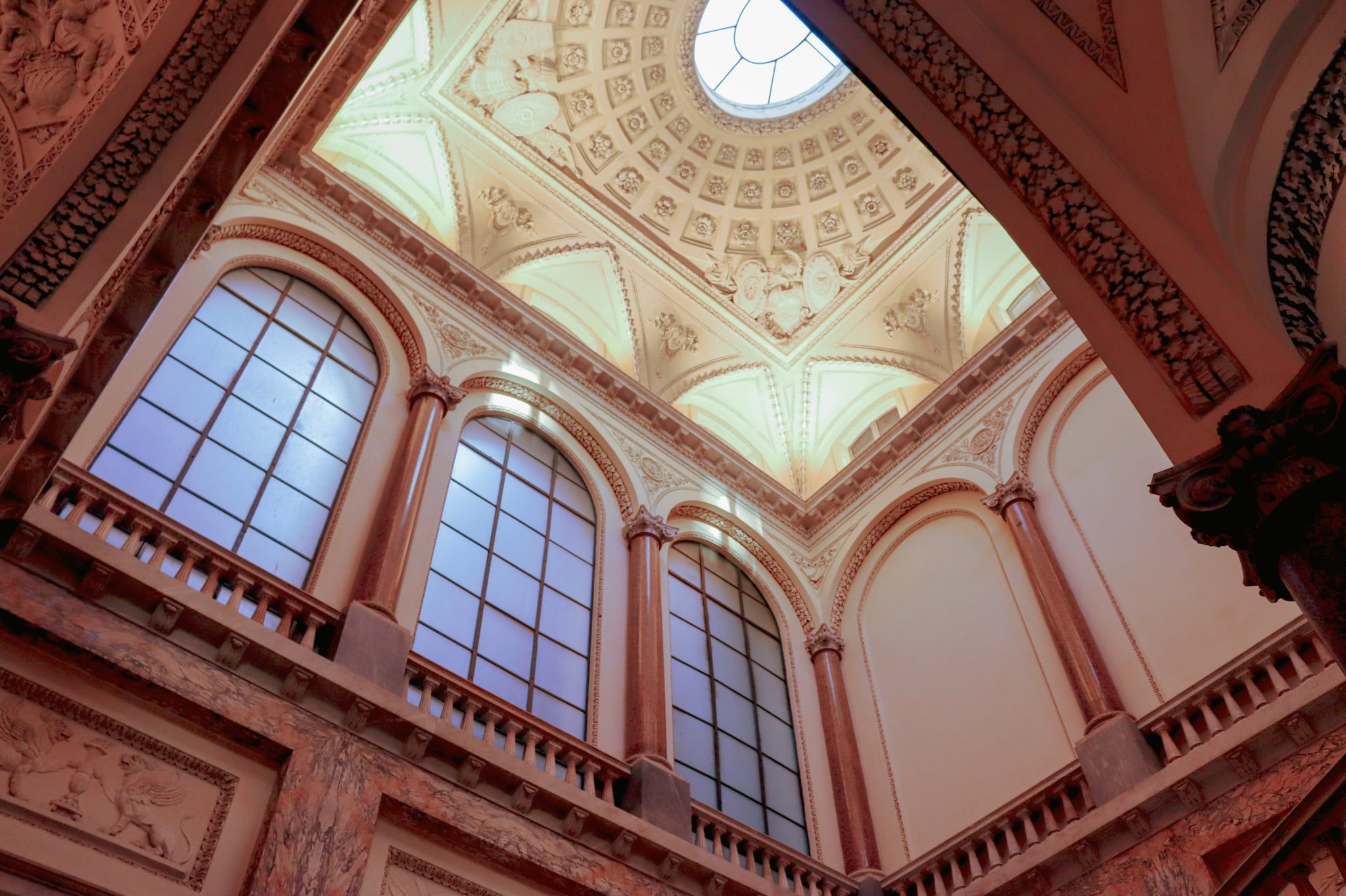 A view of the inside ceiling and walls - Architecture, Bridgerton, royalcore