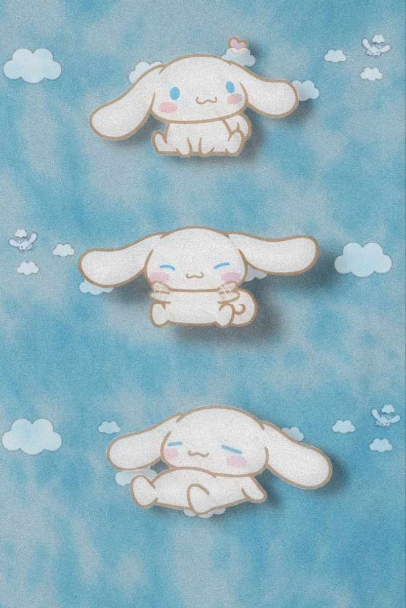 A group of three cute little bunnies - Cinnamoroll