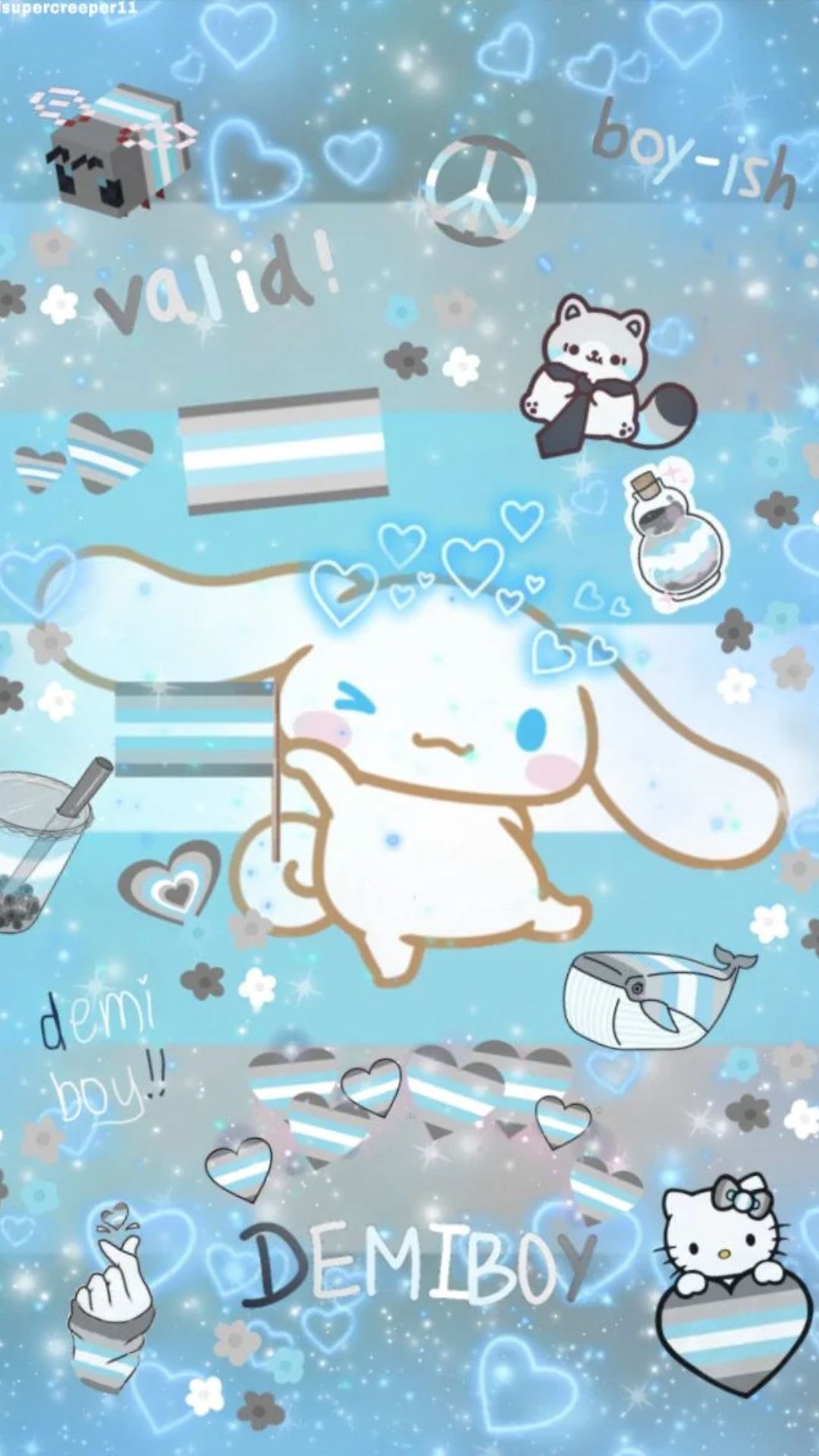 Wallpaper Sanrio Hello Kitty iPhone with image resolution 1080x1920 pixel. You can make this wallpaper for your iPhone 5, 6, 7, 8, X backgrounds, Mobile Screensaver, or iPad Lock Screen - Cinnamoroll