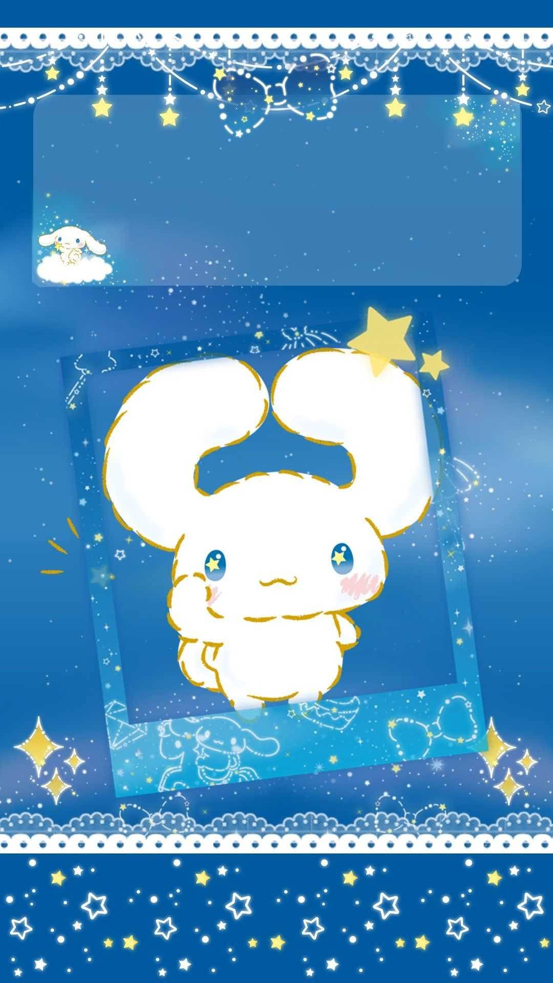 A cute white rabbit with stars on it - Cinnamoroll
