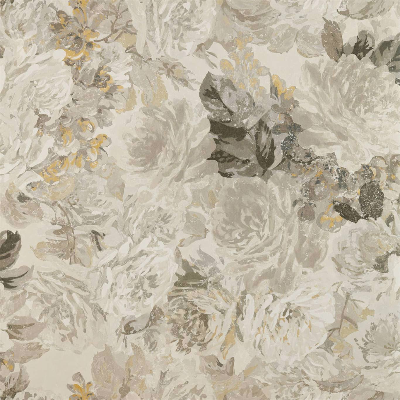 Rose Absolute Linen Gold Wallpaper. Zoffany By Sanderson Design