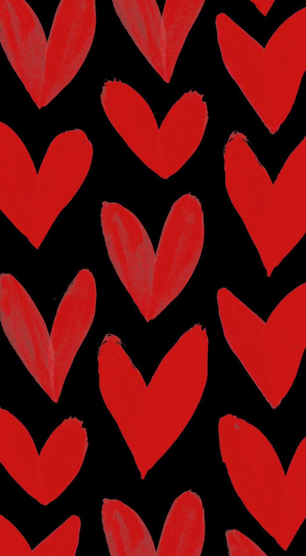 Red hearts on a black background - Heart