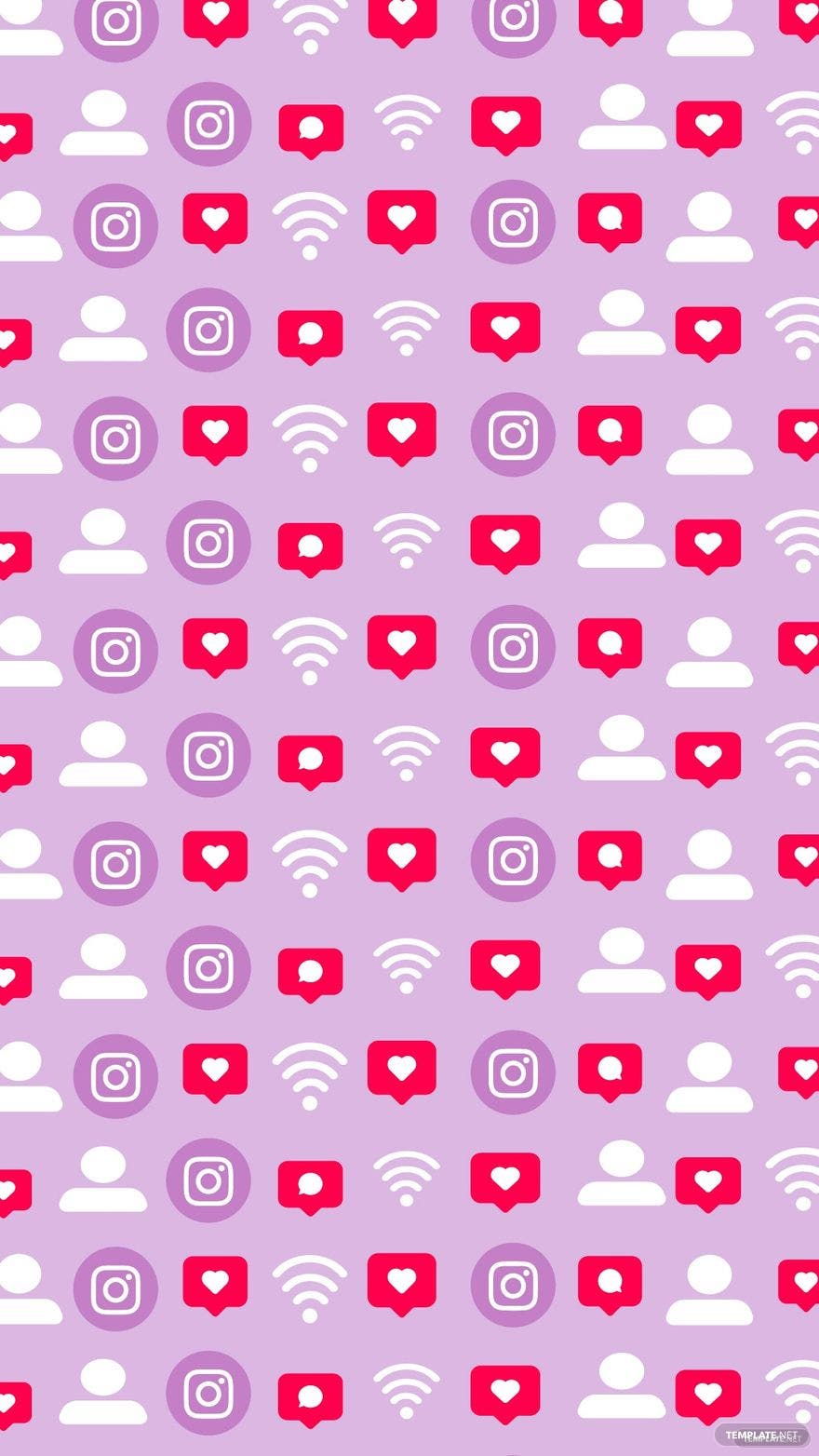 A pattern of hearts and people on pink background - Heart