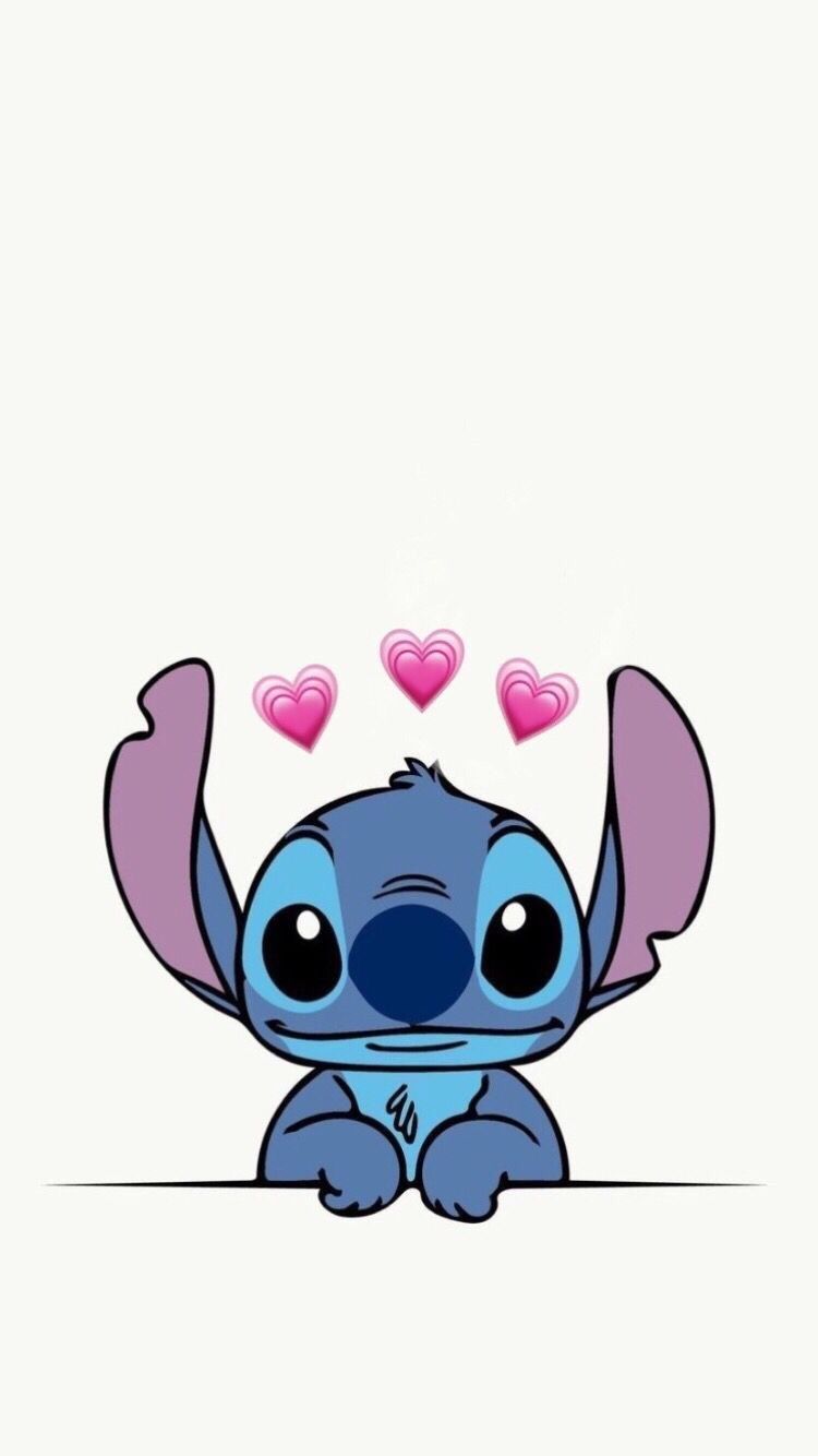 Stitch with hearts above his head - Stitch