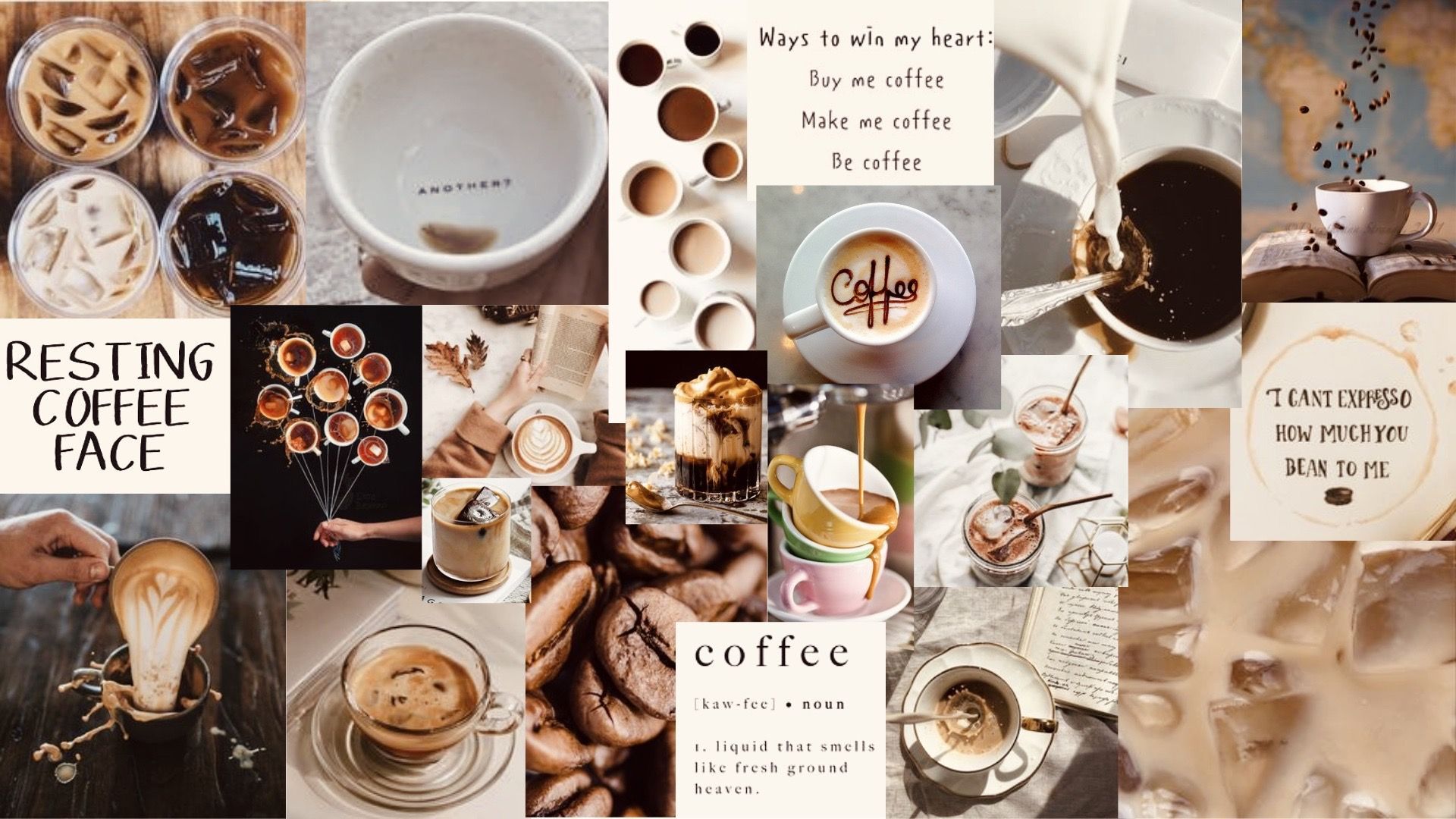 Aesthetic Coffee Collage :)). Aesthetic coffee, Jewell, Coffee