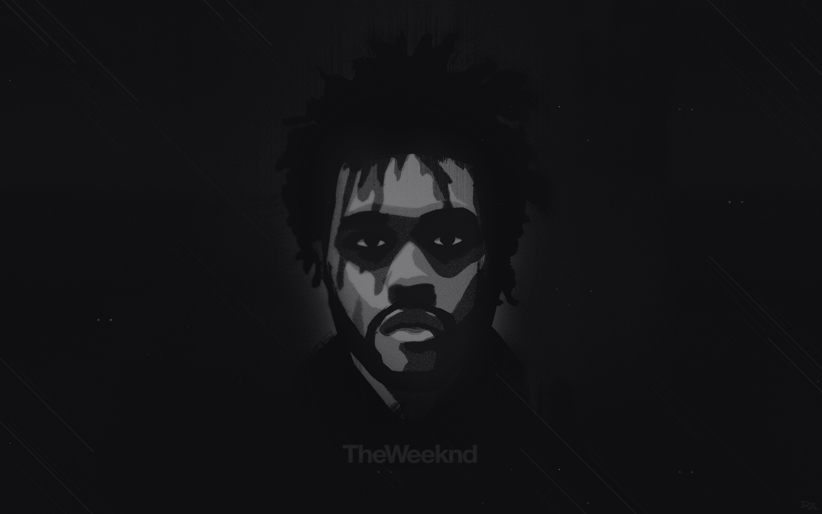 A black and white image of the weekend - The Weeknd