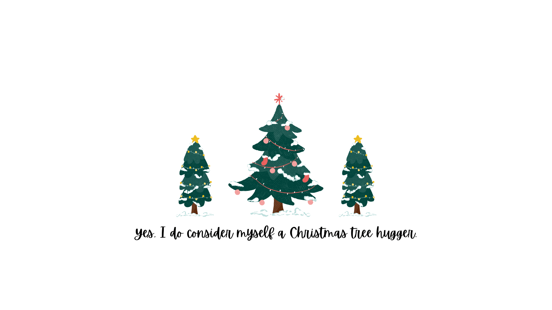 A christmas tree with the words you're not alone - Christmas, cute Christmas