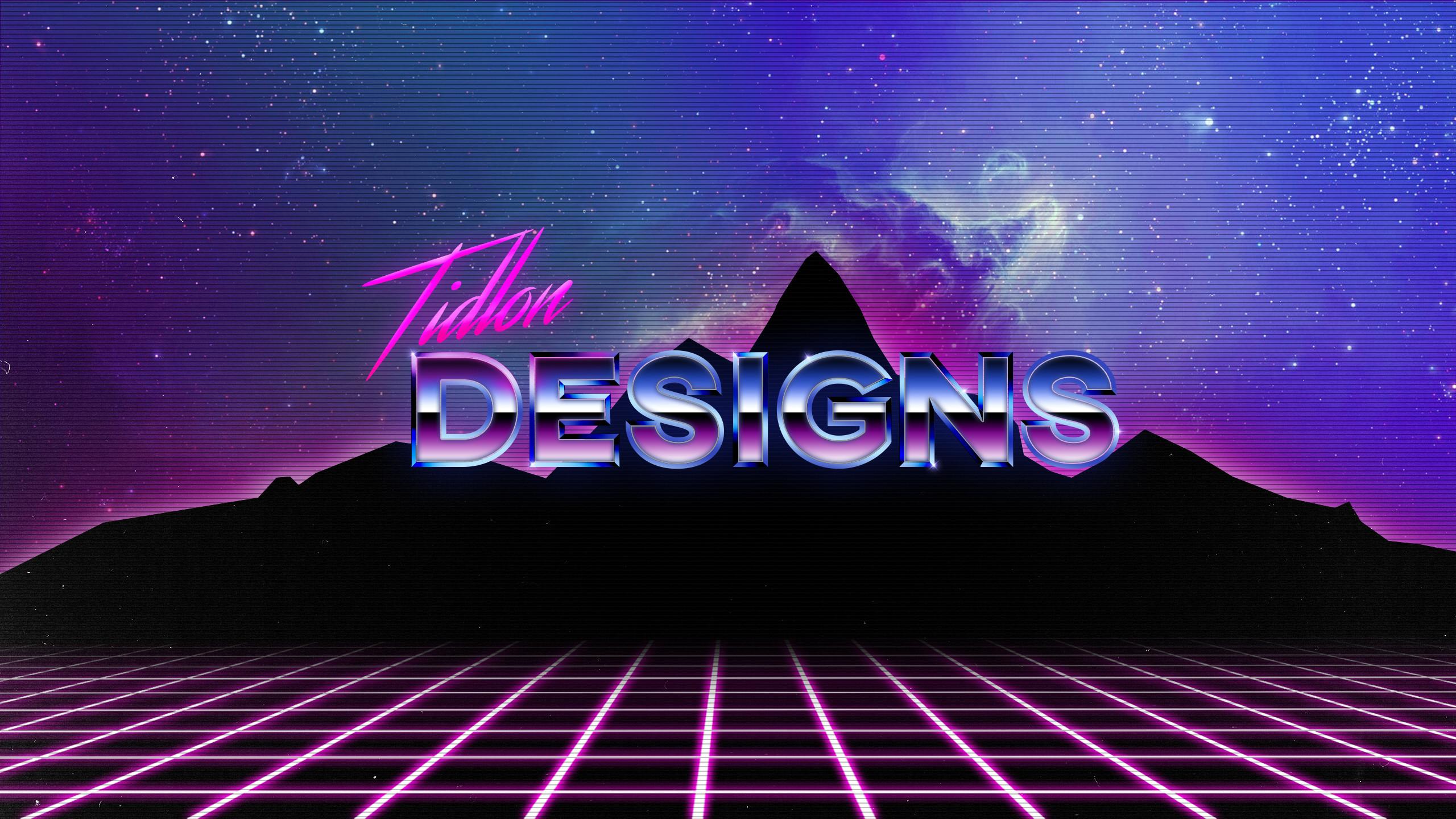 A futuristic logo design for a company called Tilton Designs. - 80s
