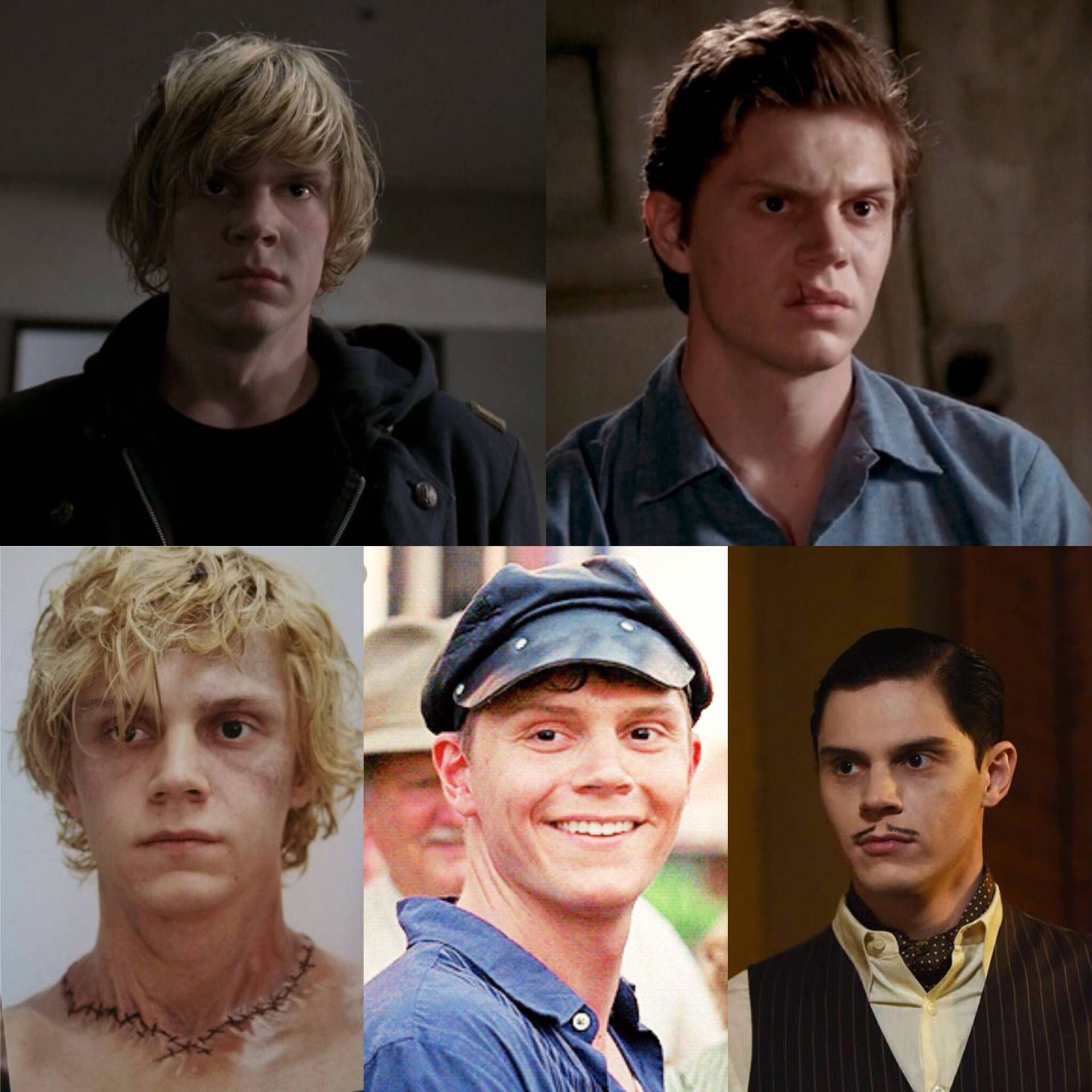 Download Tate Langdon Role Collage Wallpaper