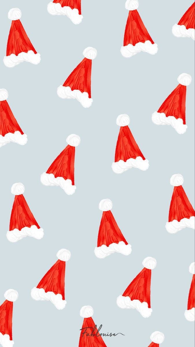 A christmas hat pattern is shown on the wall - Christmas, cute Christmas