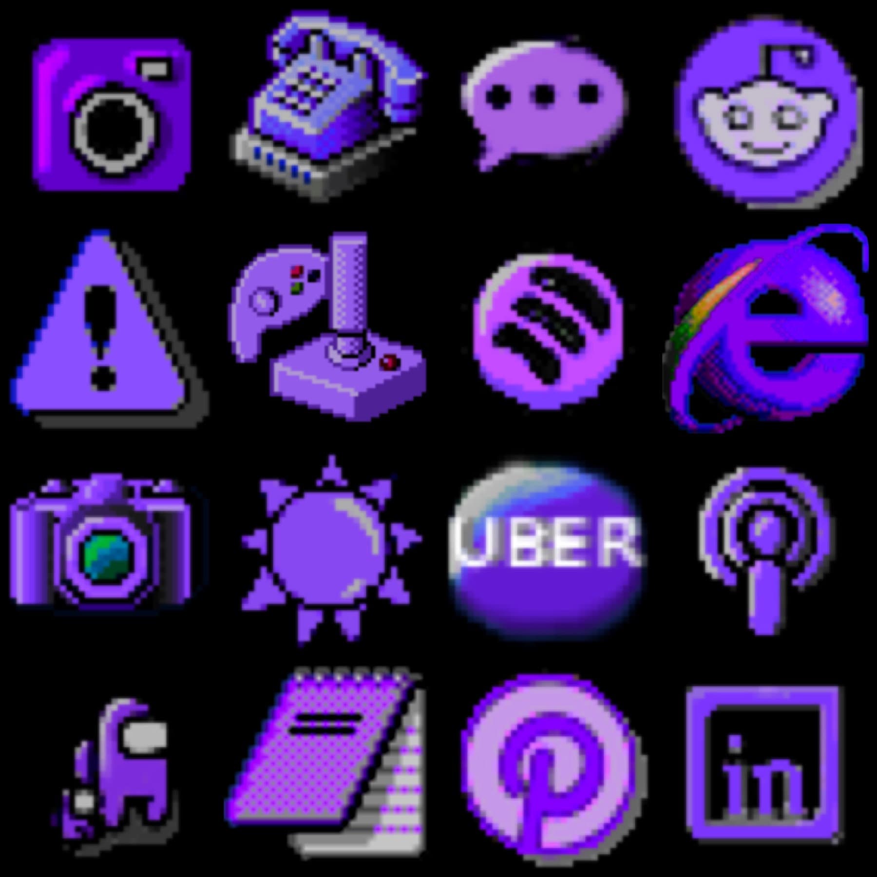 Retro Grunge Purple Aesthetic Ios 14 Icon Windows 98 Icon
