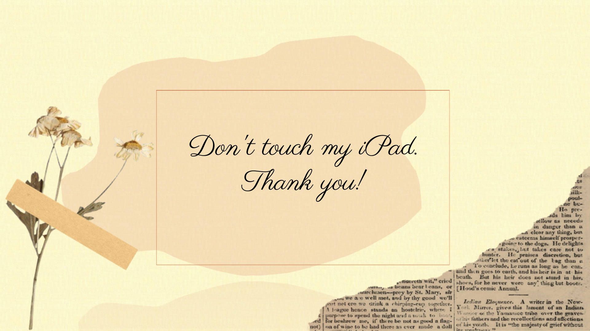 Download Don't Touch My iPad On Vintage Aesthetic Wallpaper