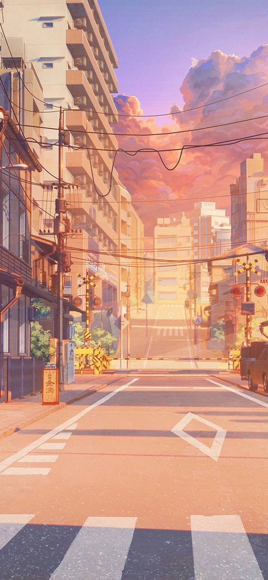 Download Japanese Aesthetic iPhone Soft Pastel Street Wallpaper