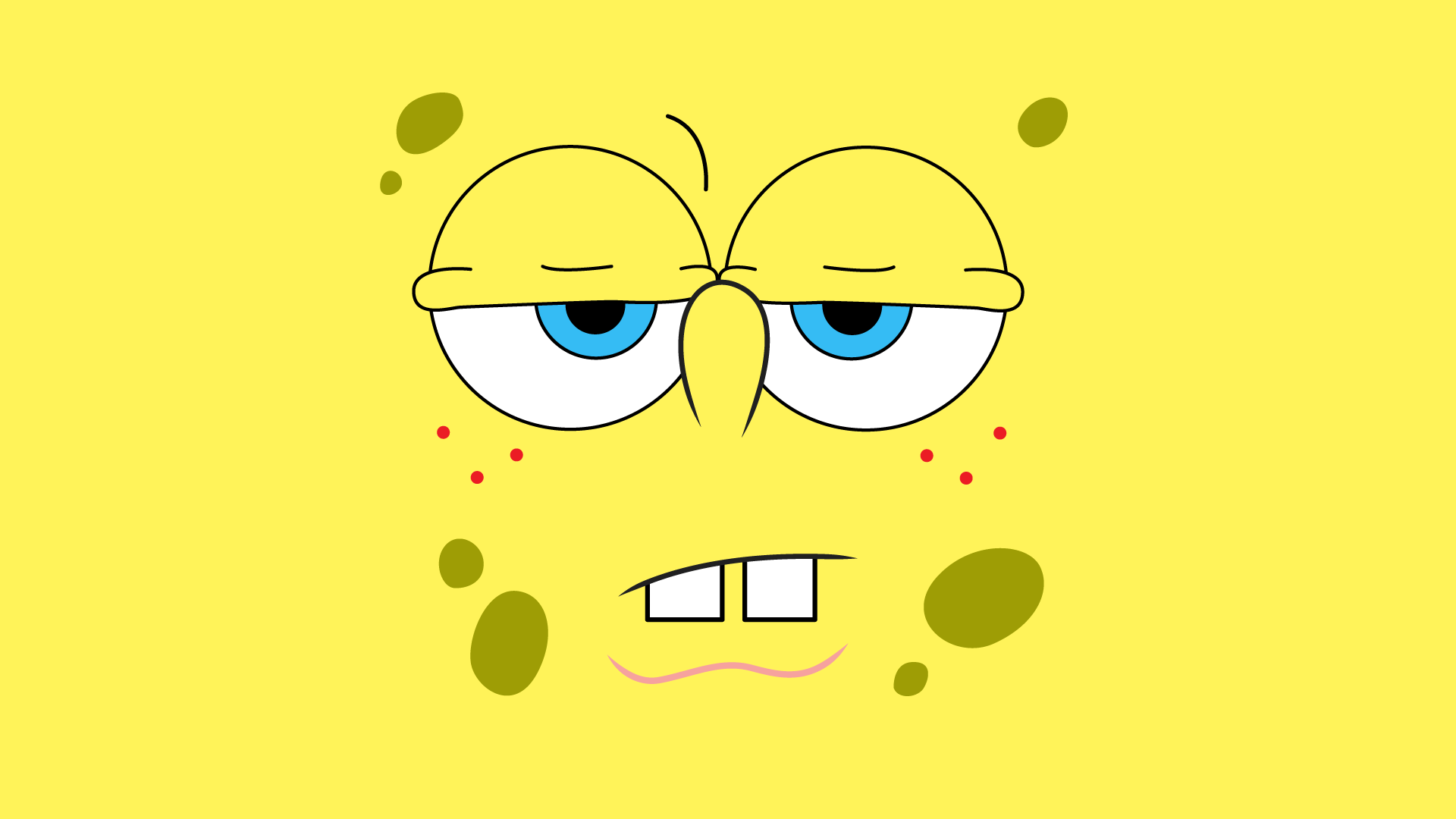 Spongebob Squarepants is a beloved cartoon character and this wallpaper features a cute illustration of him. - SpongeBob