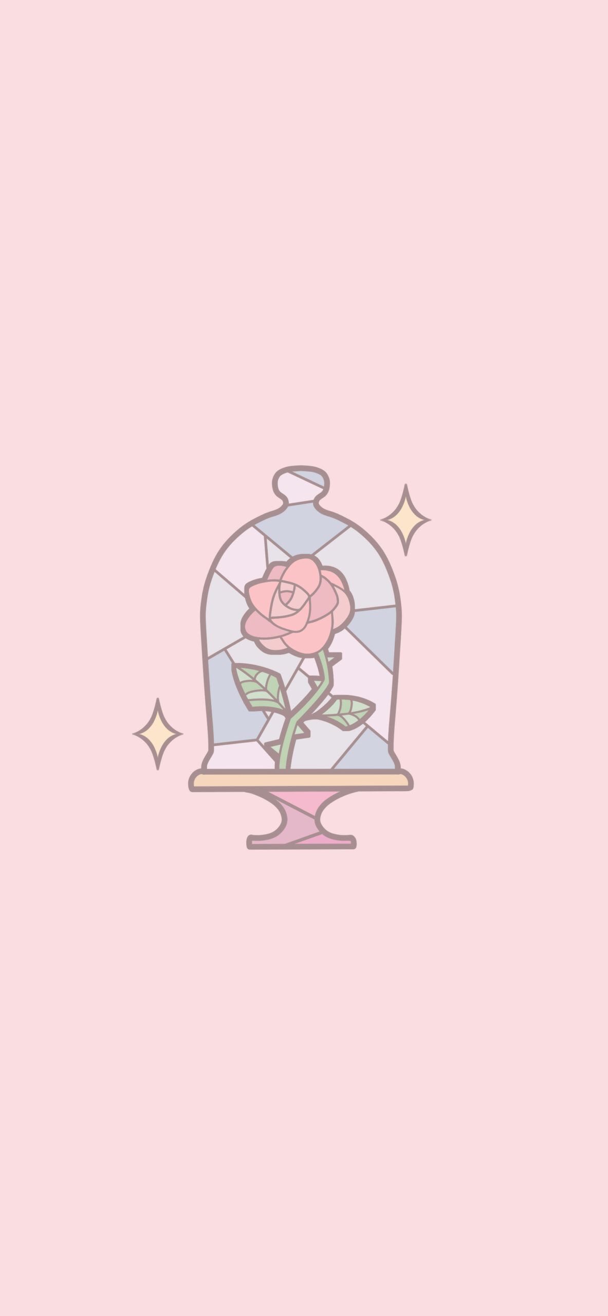 A rose in the glass dome - Pretty, beautiful, roses, Disney