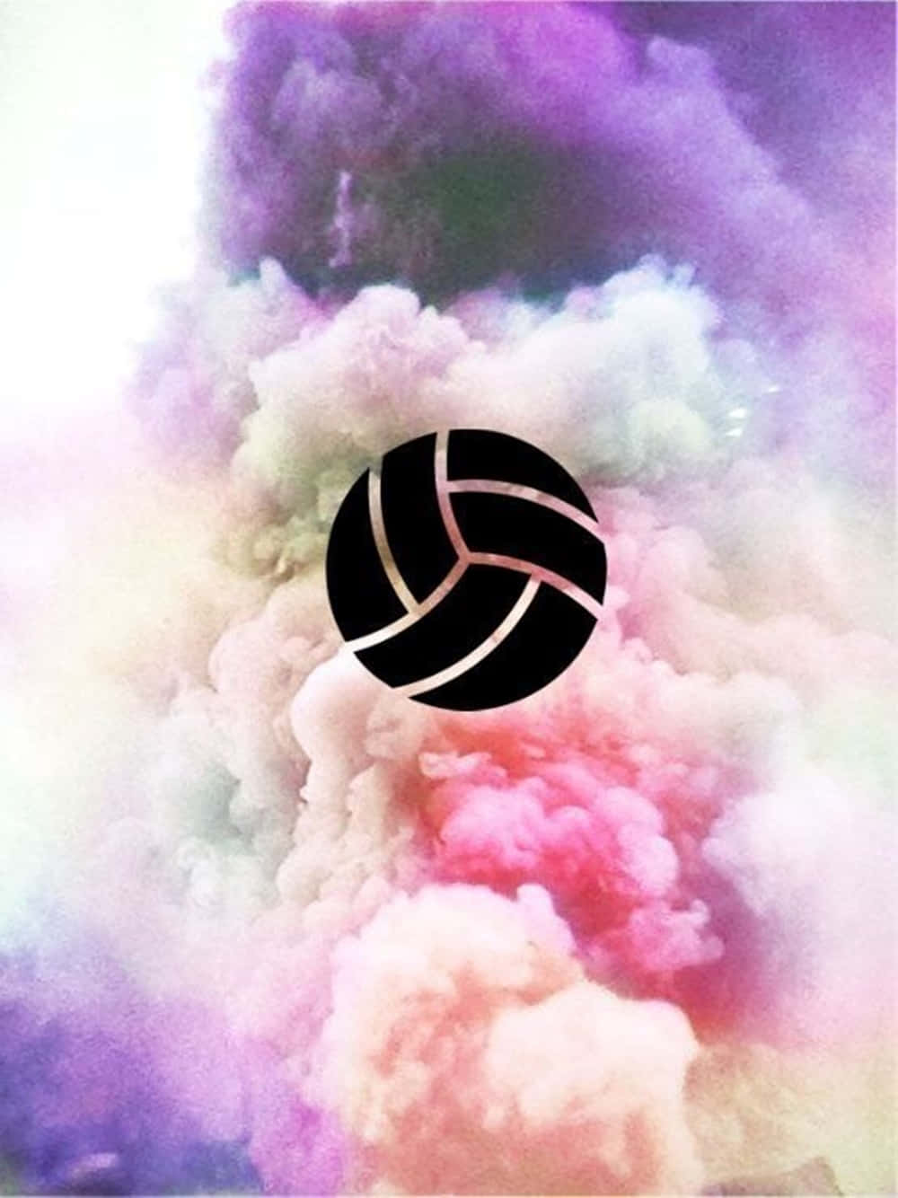 A volleyball is in the middle of some smoke - Volleyball