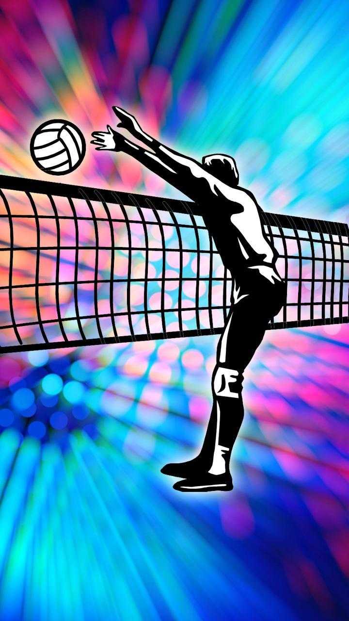 A volleyball player is hitting the ball - Volleyball
