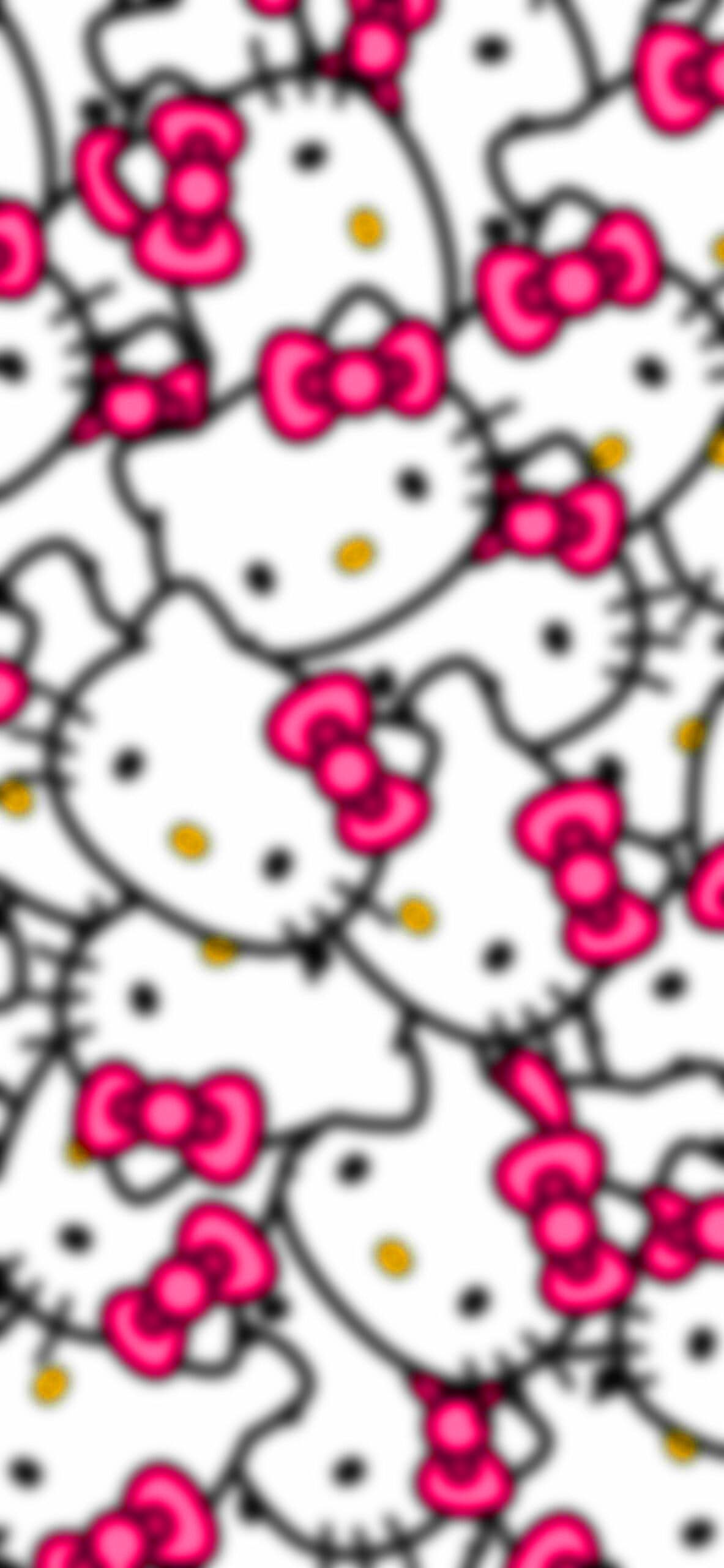 A close up of hello kitty in pink - Sanrio