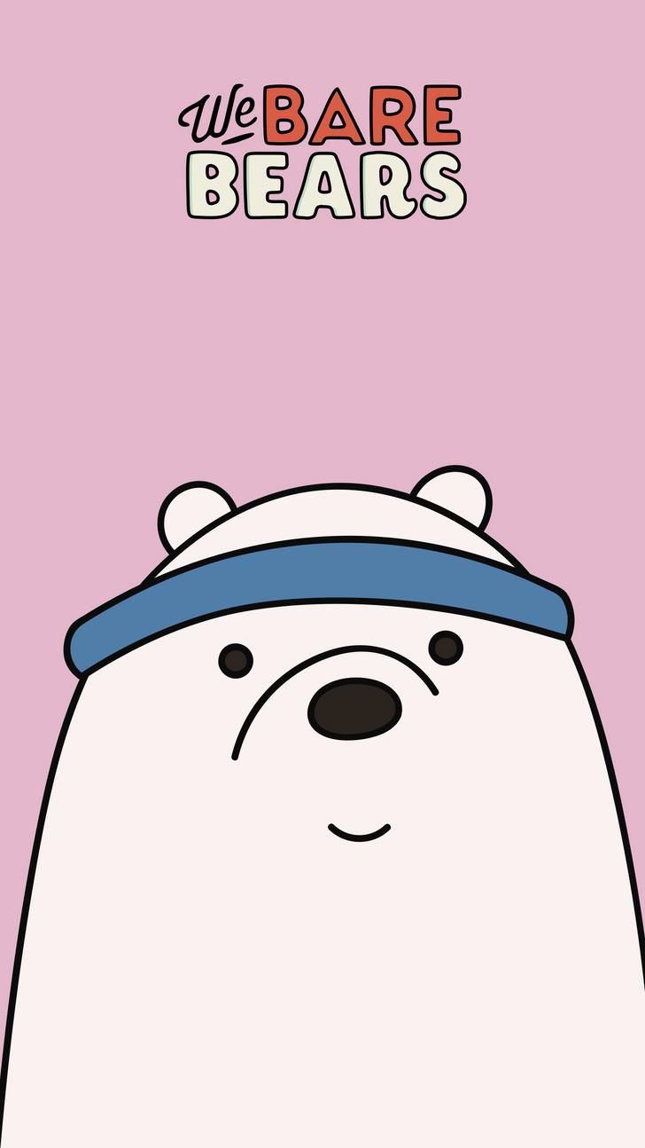 We Are Bare Bears Ice Bear Wallpaper Pink