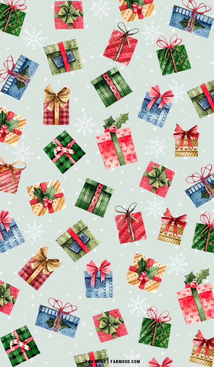 Christmas Aesthetic Wallpaper : Mix & Match Presents Wallpaper