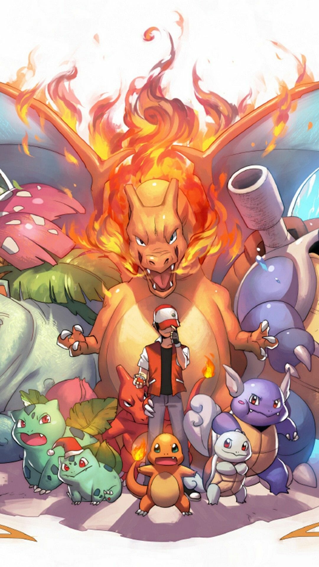 A group of pokemon with fire coming out - Pokemon