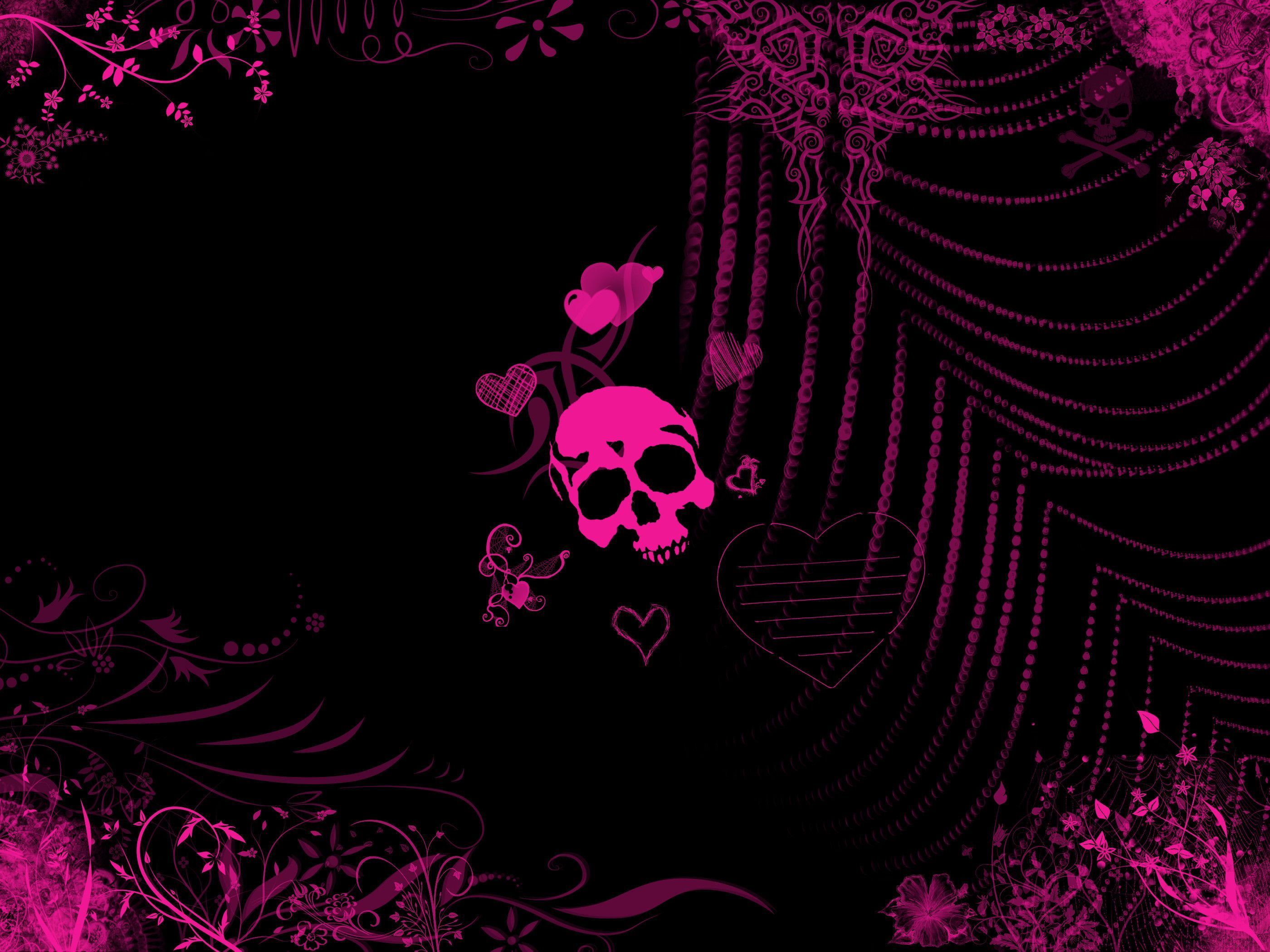 Pink Goth Desktop Wallpaper