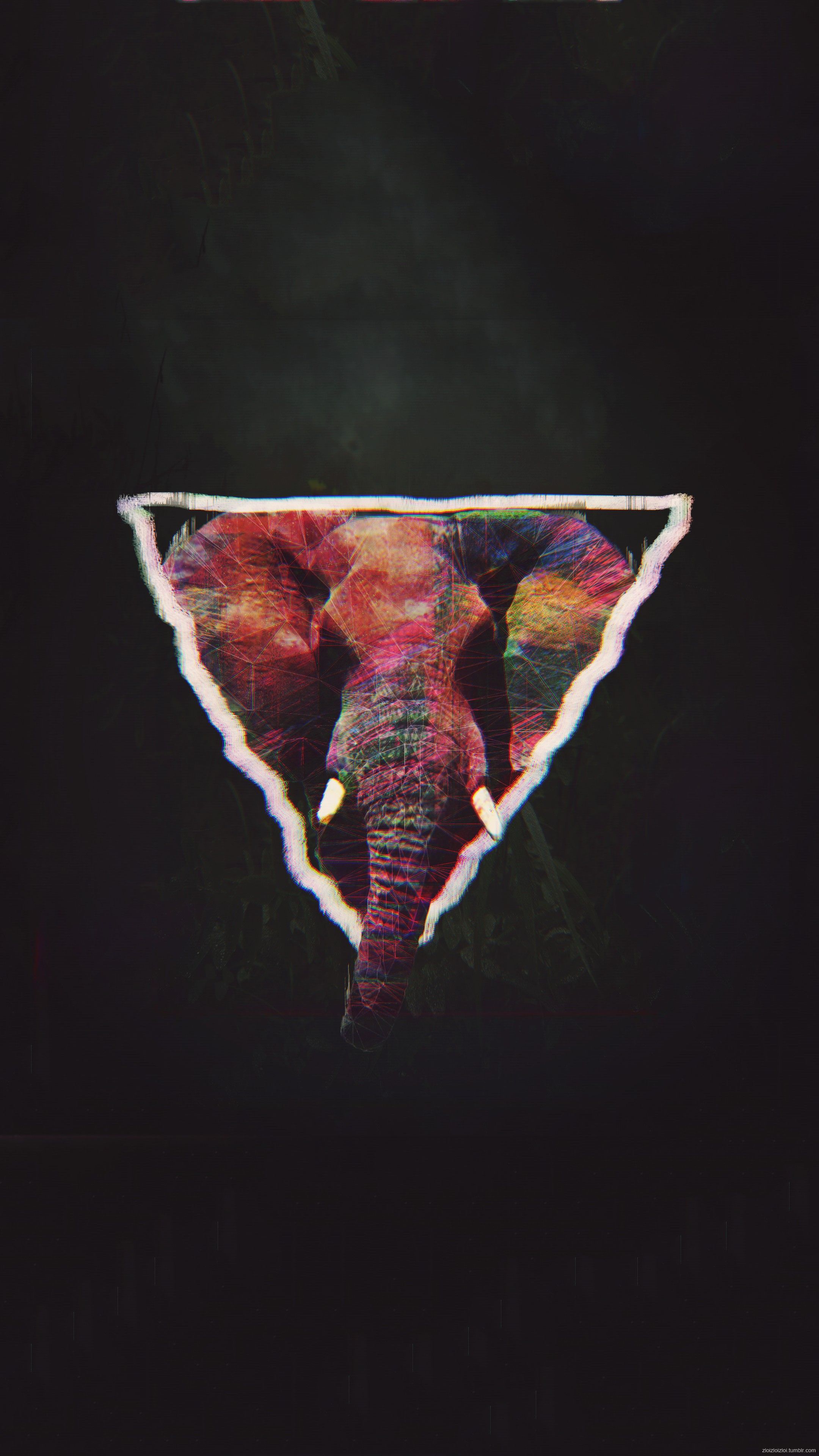 A picture of an elephant with the words 'elepht' on it - Glitch, elephant