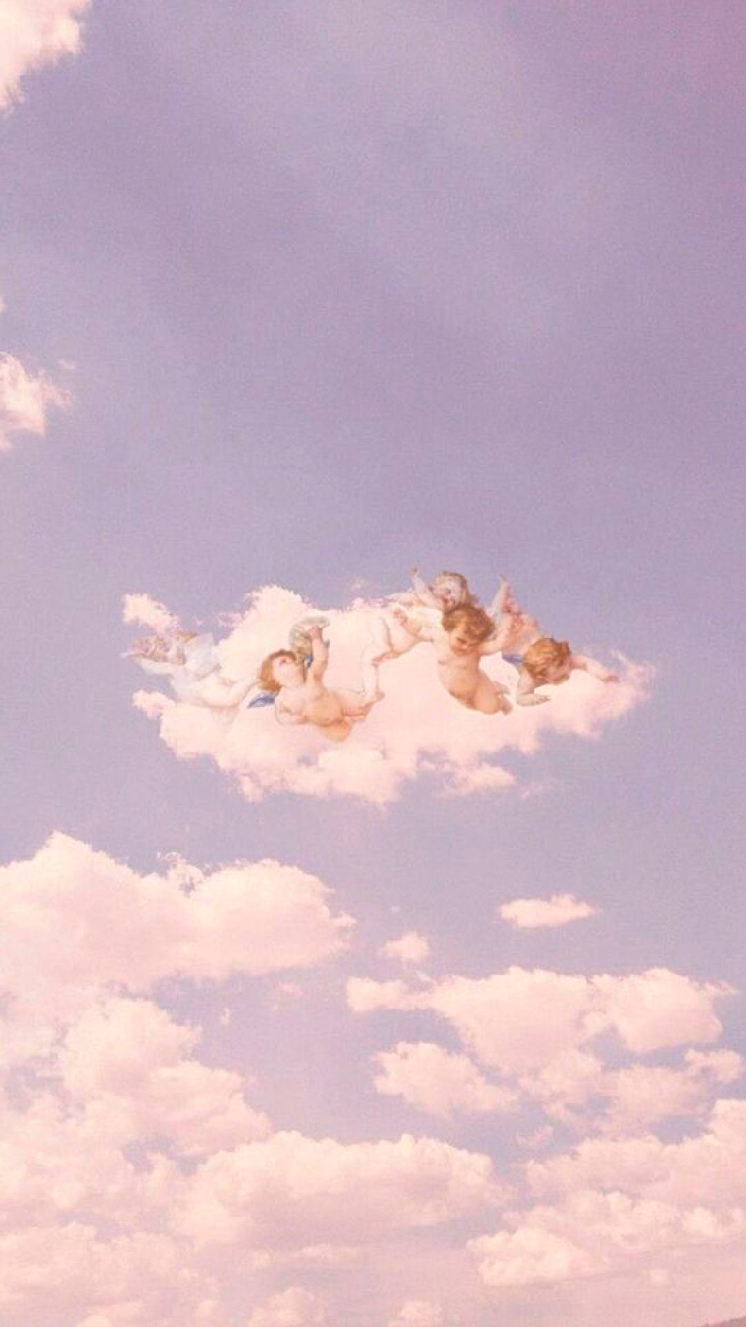 Download Vintage Aesthetic Clouds Cherub Angels Wallpaper