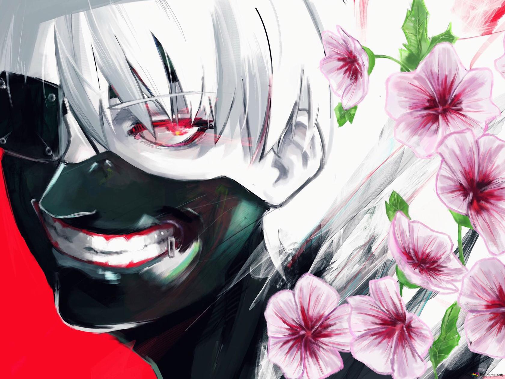 1920x1200 Tokyo Ghoul: re anime background with anime characters and flowers. - Tokyo Ghoul