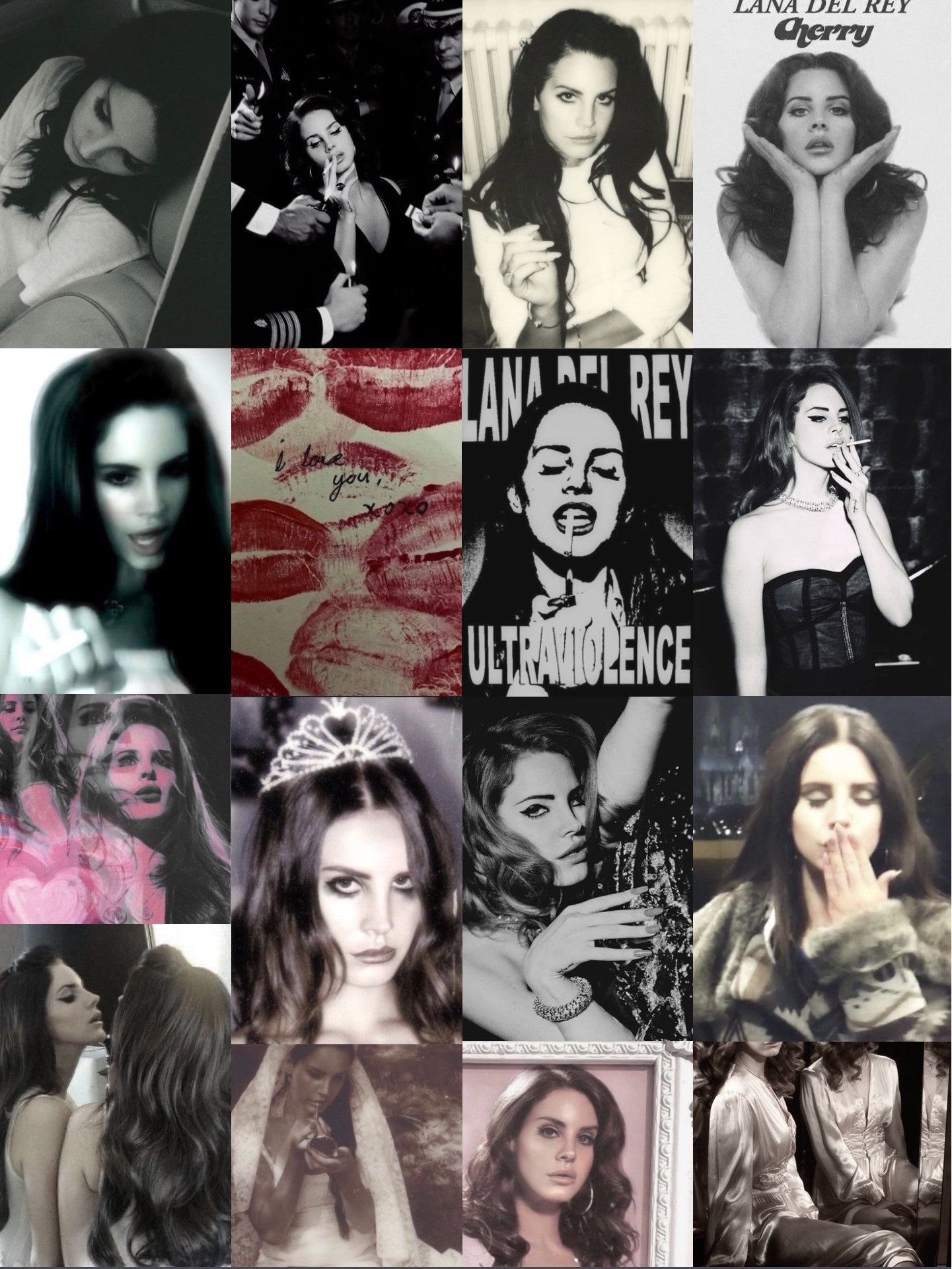 A collage of pictures that are all different - Lana Del Rey
