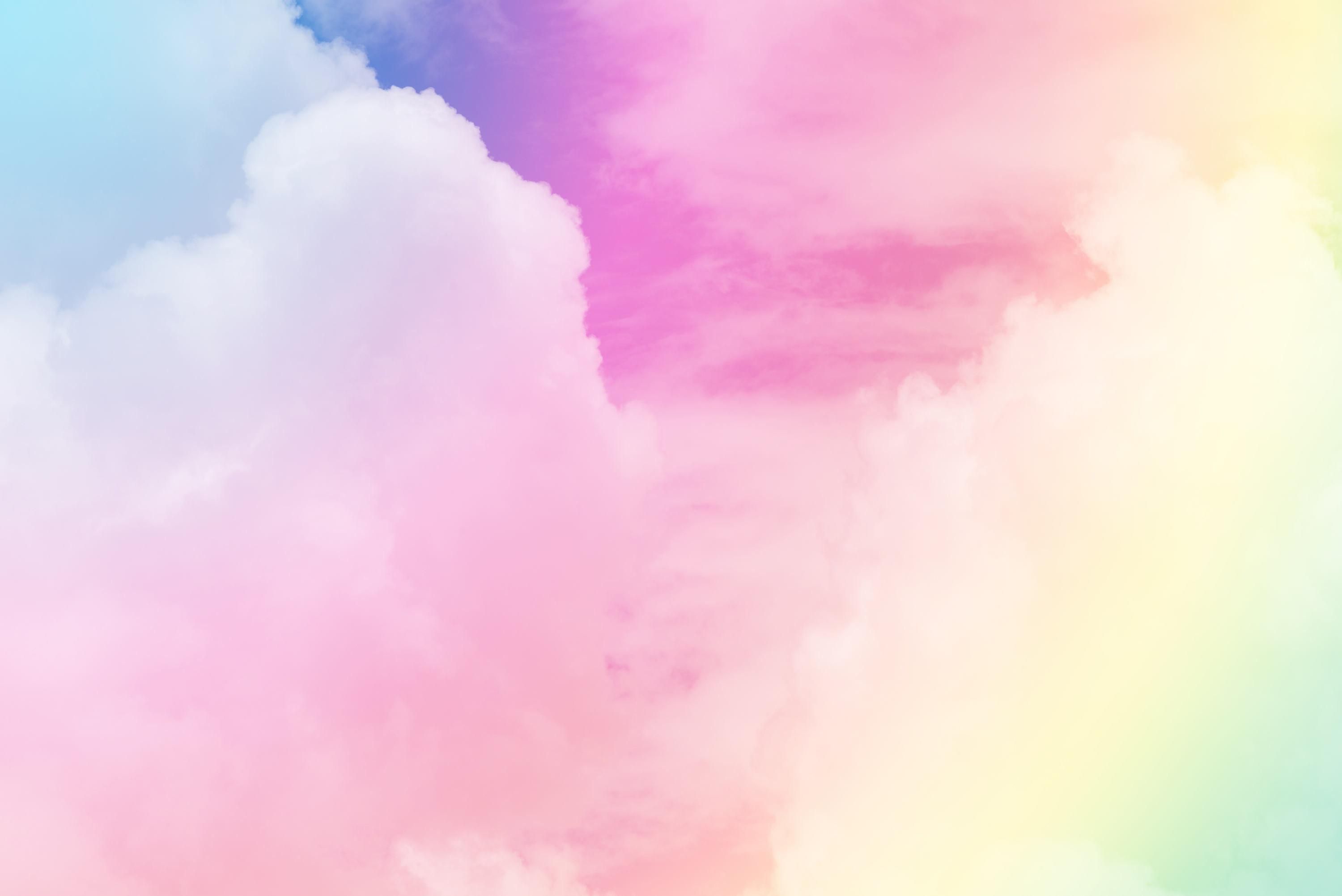 A sky with a pastel rainbow gradient - Pastel rainbow
