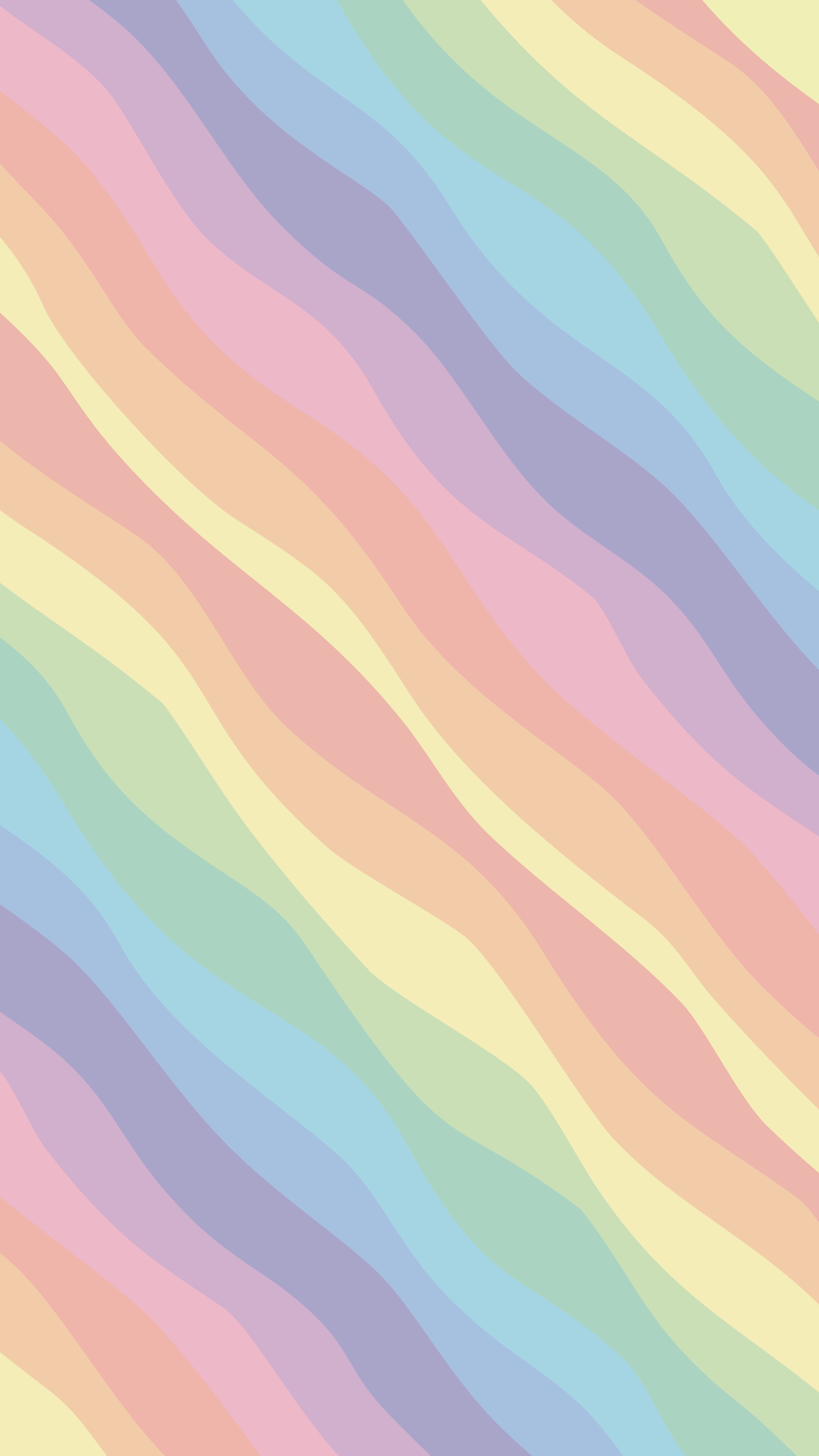 A wavy rainbow pattern in a pastel color scheme. - Pastel rainbow