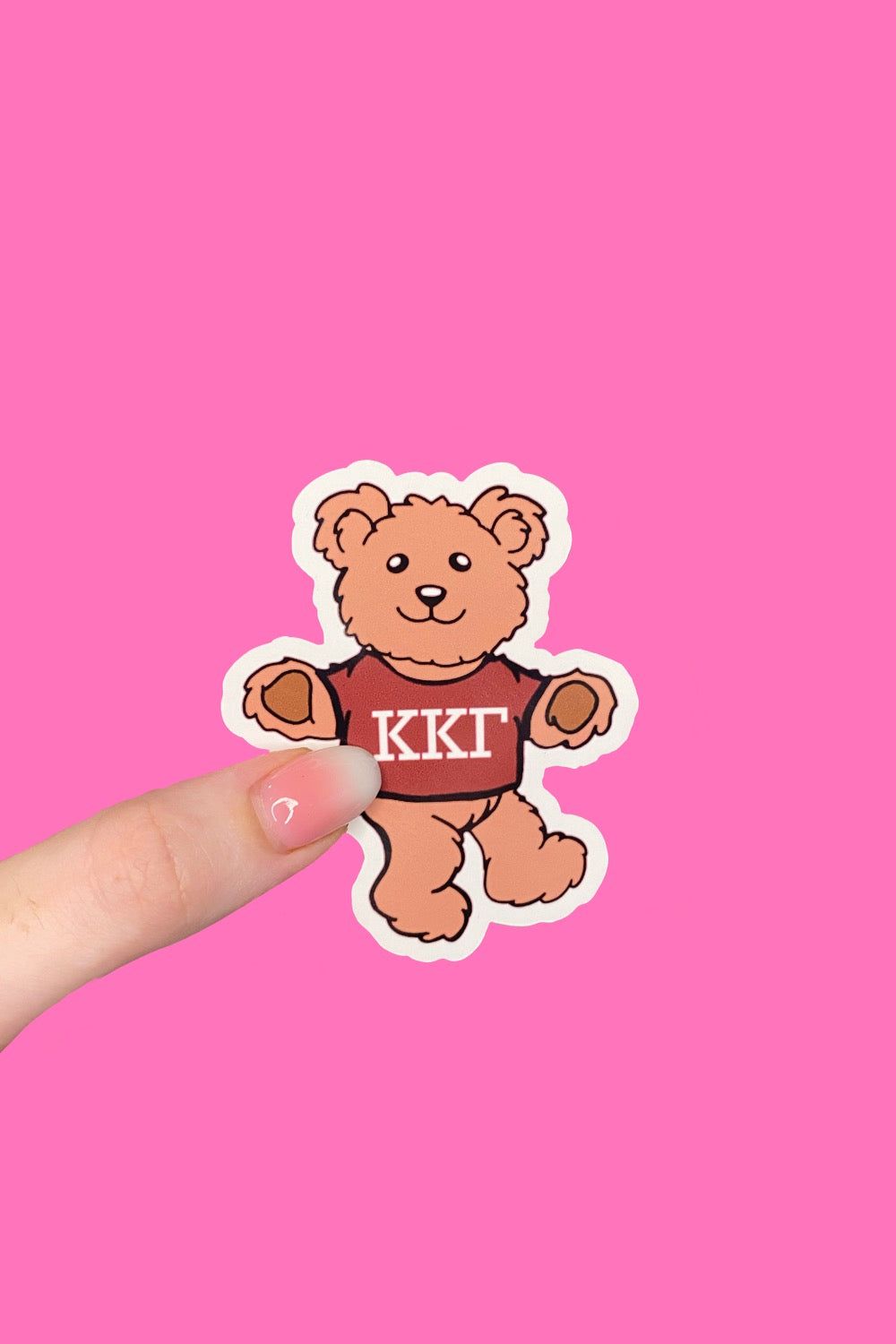 Kappa Kappa Gamma's official mascot, Teddy, is now available as a sticker! Perfect for your laptop, phone case, or any other waterproof surface. - Teddy bear