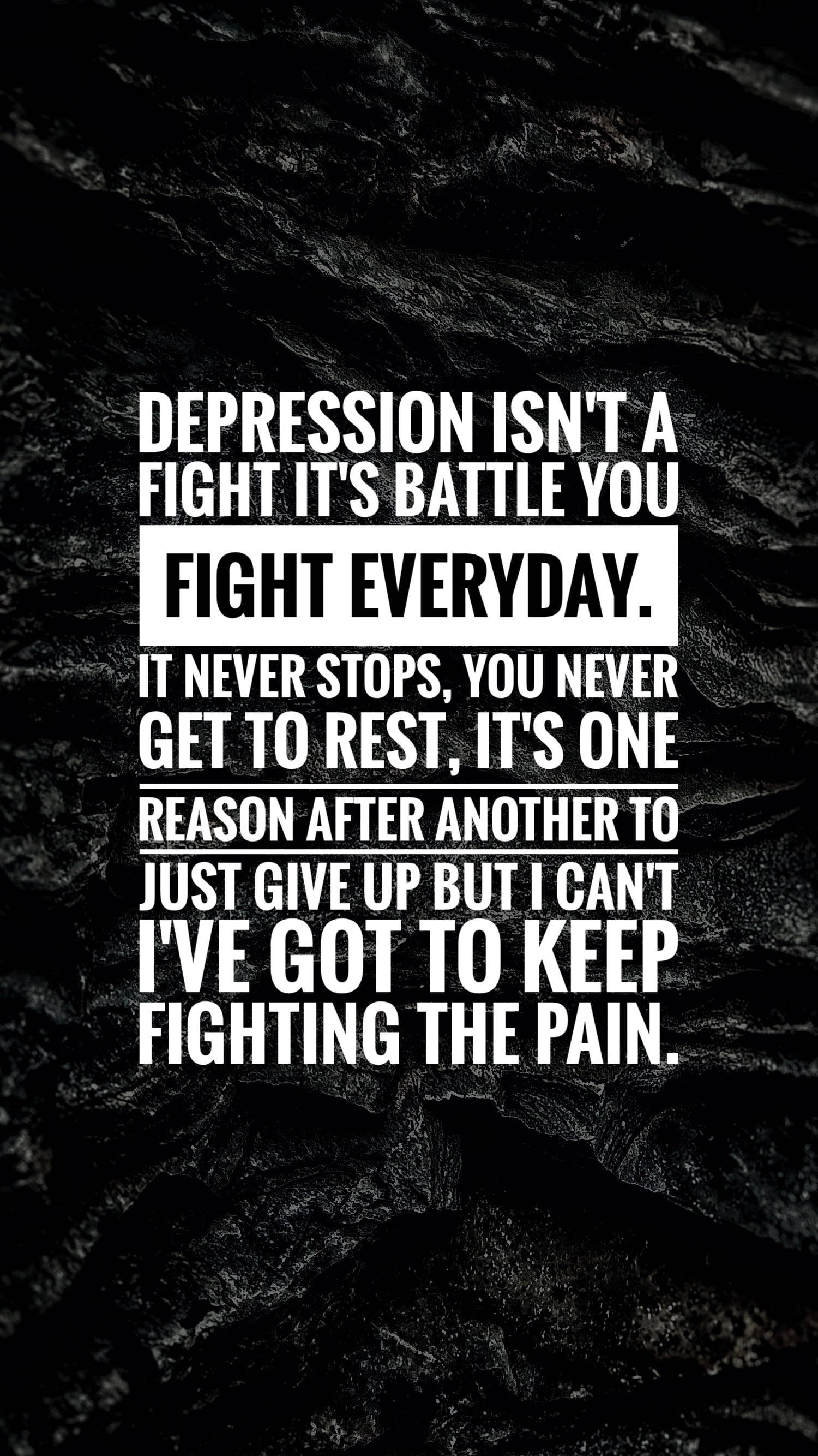 Depression isn't a fight it is battle you - Depressing, depression