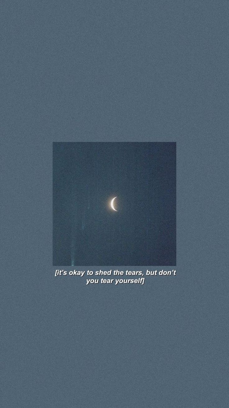 A picture of the moon with text on it - Depressing