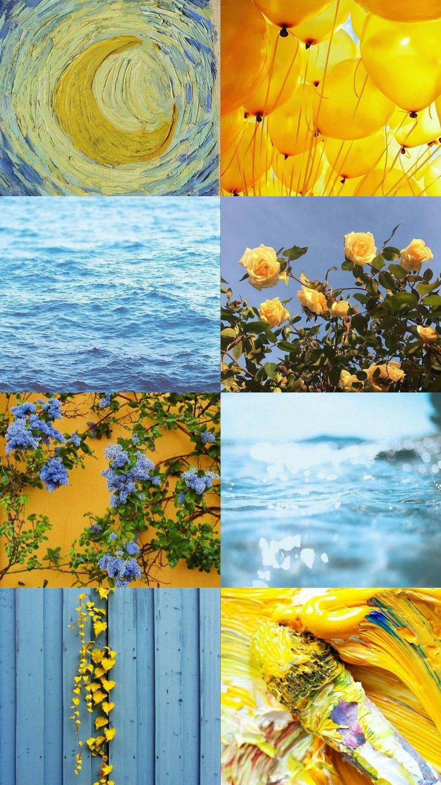 A collage of pictures with yellow flowers - Yellow