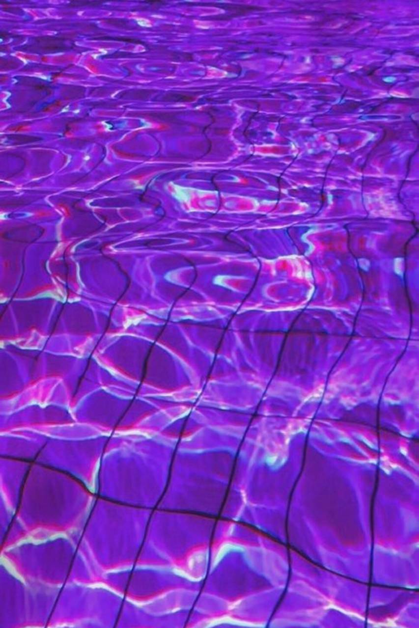 A pool with purple water and light reflecting off the surface - Purple, cute purple