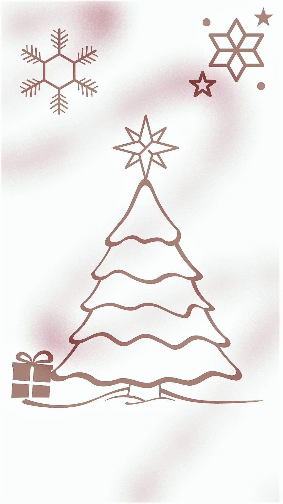 A christmas tree with presents and snowflakes - Christmas, white Christmas