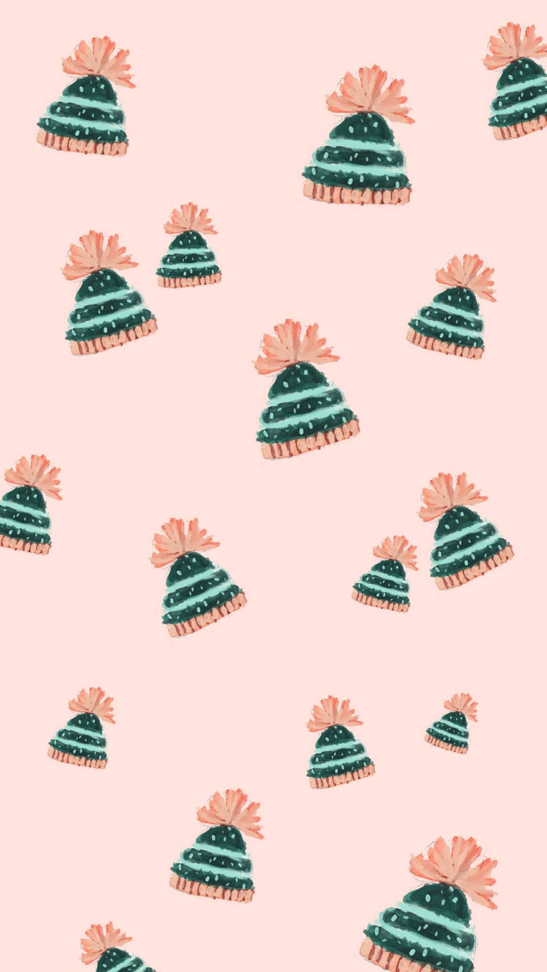 Download Christmas Aesthetic Beanie Art Wallpaper