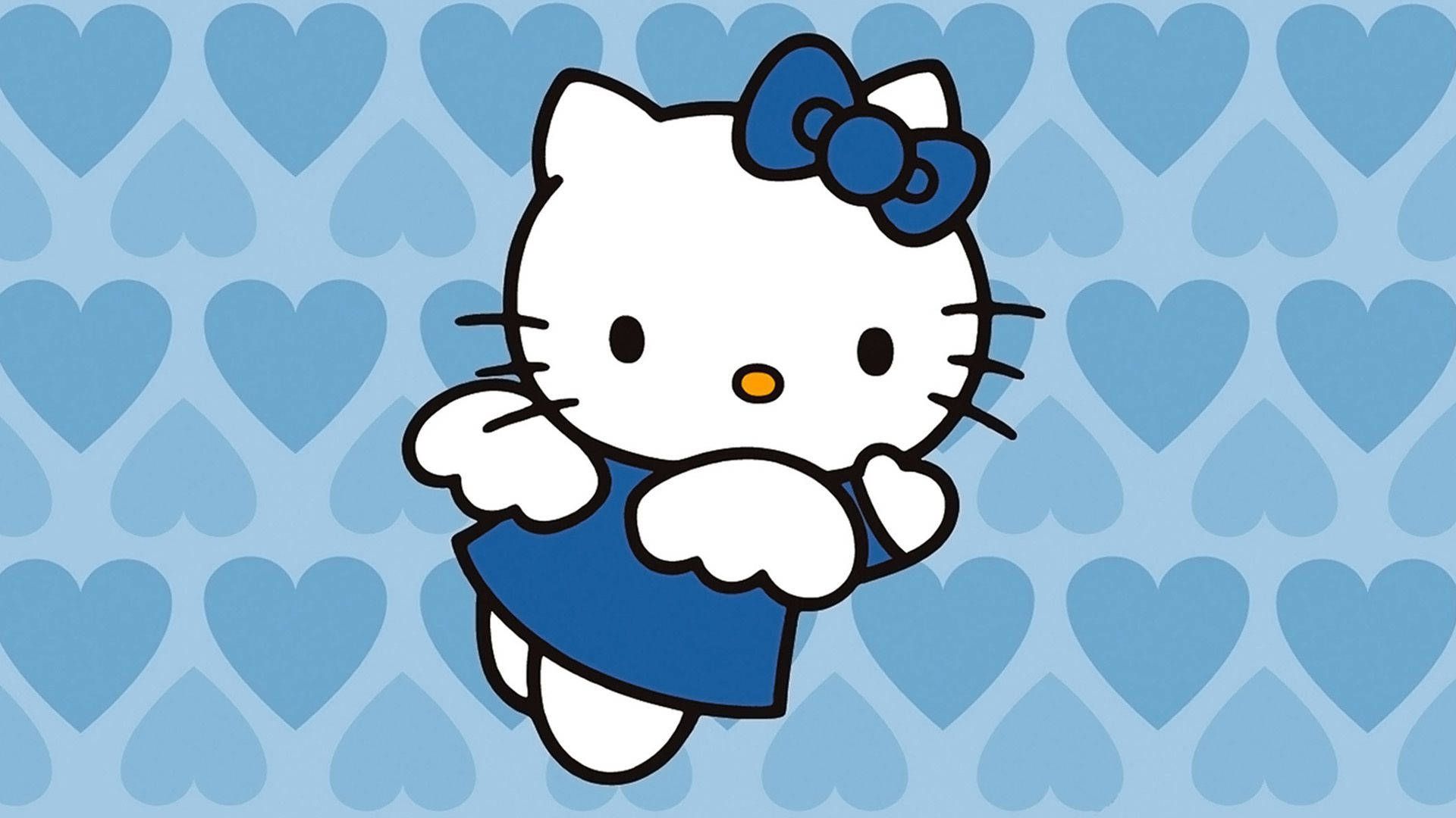 A hello kitty with wings and blue dress - Hello Kitty