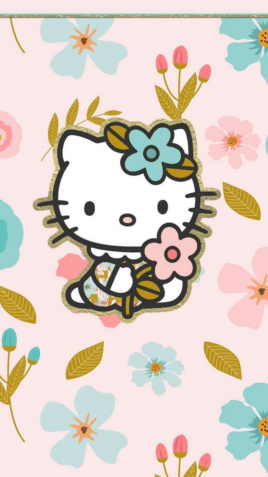 A hello kitty with flowers on it - Hello Kitty