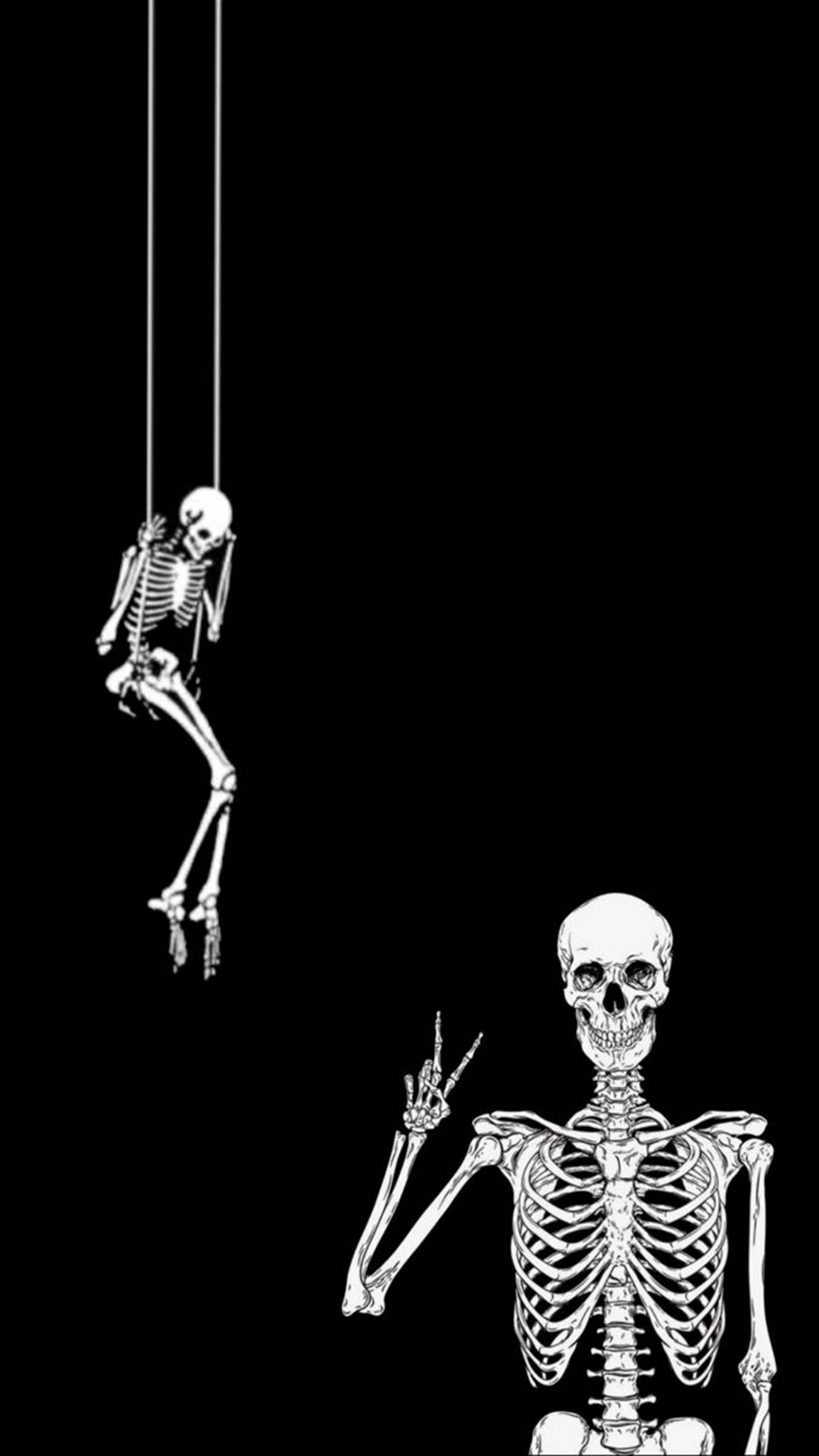 Depressed Skeleton Wallpaper